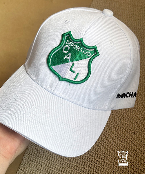 Gorra personalizada blanca del Deportivo Cali