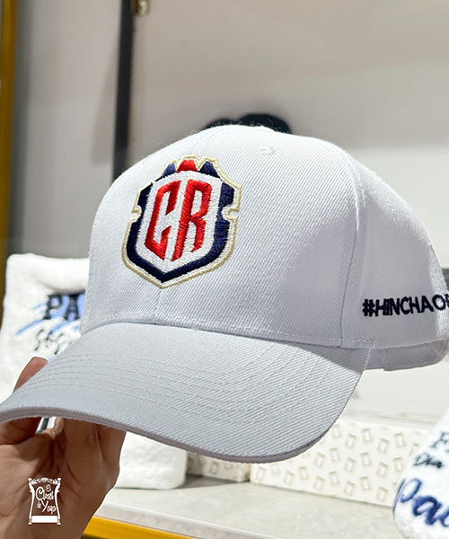 Gorra personalizada blanca de CR