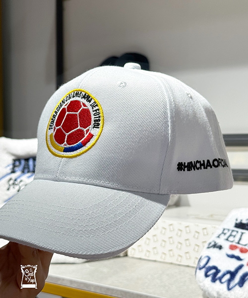 Gorra personalizada blanca de la selección de Colombia