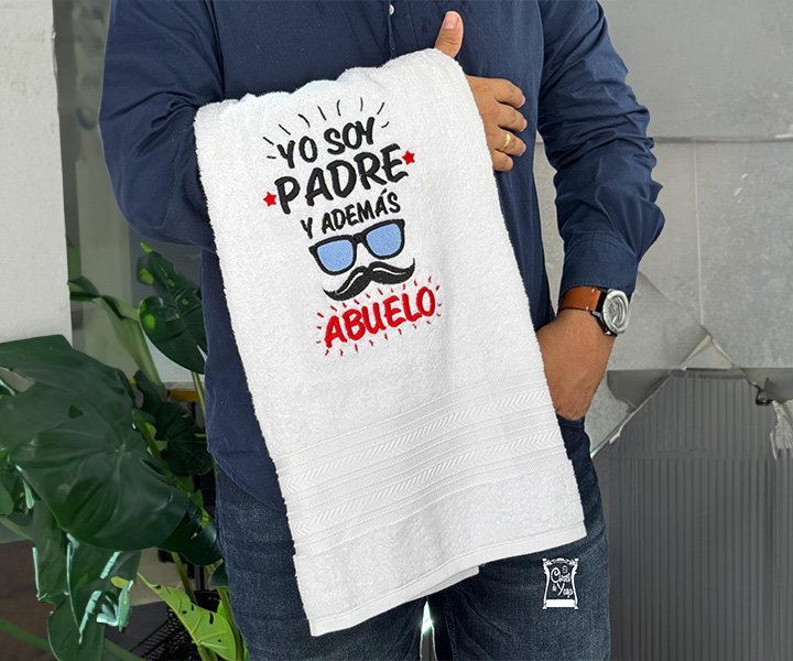 Toalla personalizada para hombre color azul de equipo Millorarios - 312