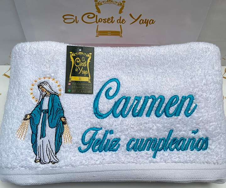 Toalla personalizada para mujer de Virgen Milagrosa - 316